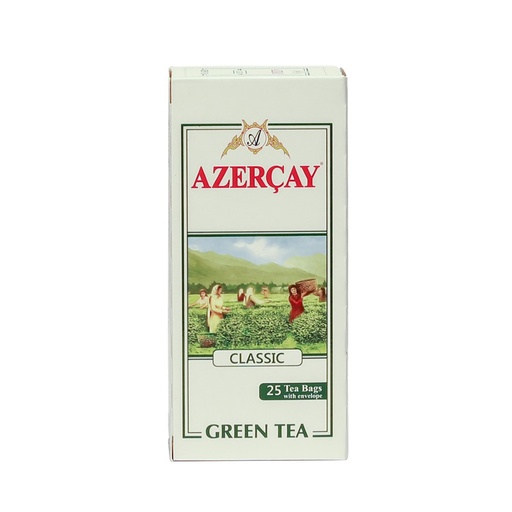 Azercay Green Tea Classic 25 Tea Bags Envelope 50g