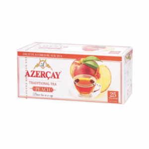 Azercay Black Tea Peach Flavored 25 Tea Bags Envelope 45g