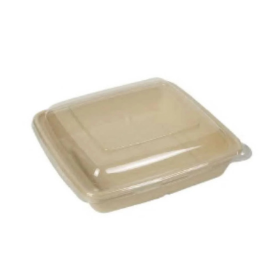 Bagasse Rectangular and Lid 750ml 300 Pcs