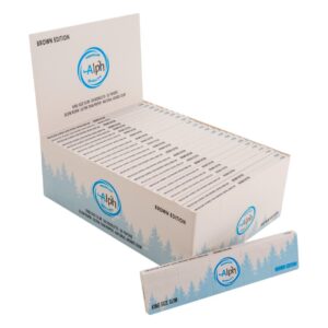 Alph King Size Brown Rolling Papers - Box of 50 Booklets (Brown Edition)