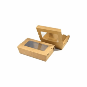 Kraft Lunch Box & Window Larger 34x18 cm 200 pcs