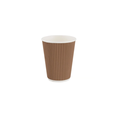 Paper Ripple Cup Brown 8 Oz