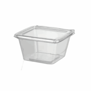 Deli Crystal Square Container & Lid 12 Oz 500pcs