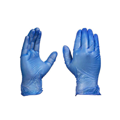 Blue Vinyl Gloves Large Powder Free 100pcs 1 PKT