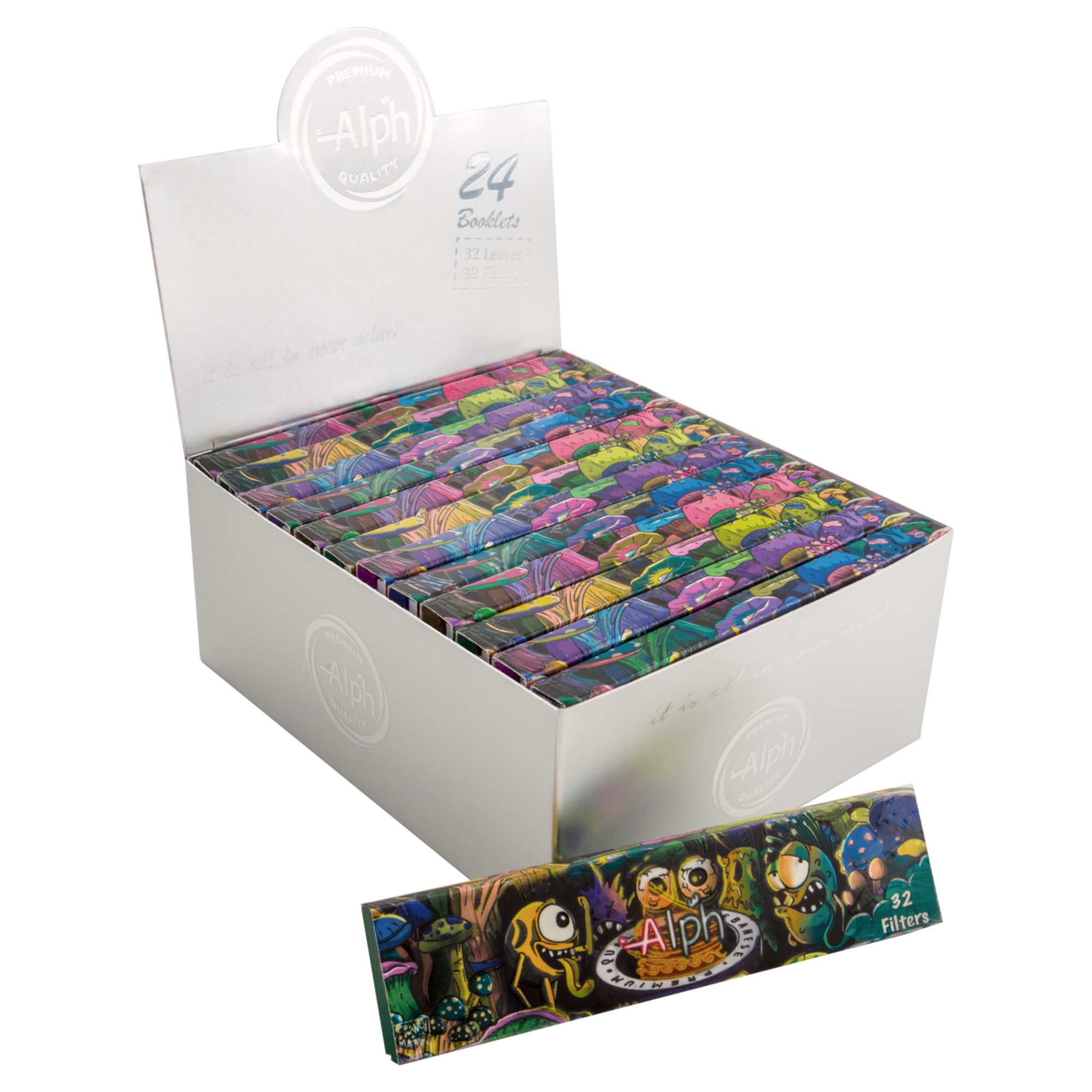 Alph King Size Brown Glow in the Dark Papers + Tips - 24 Booklets - Image 14