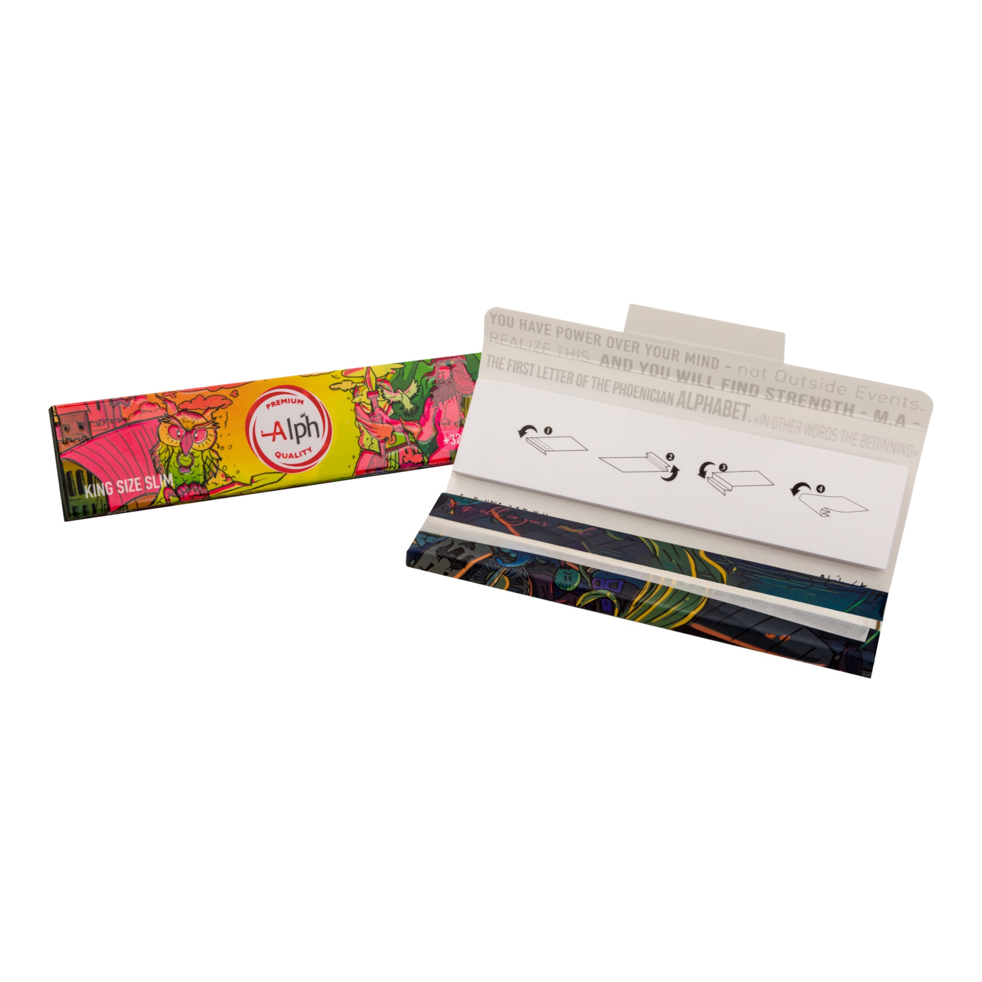 Alph King Size Night Tale White Papers + Tips - 24 Booklets - Image 3