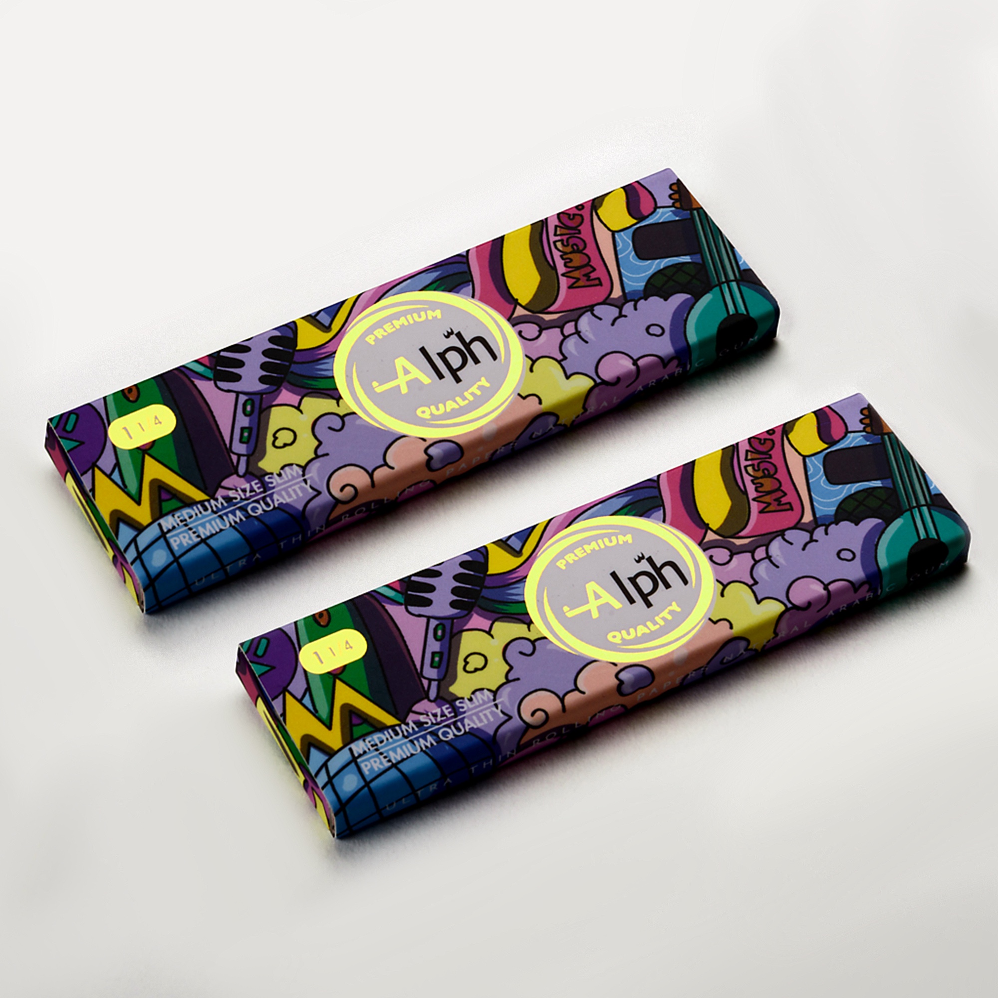 Alph 1-1/4 White Music Rolling Papers - Box of 25 Booklets (Music Edition) - Image 6