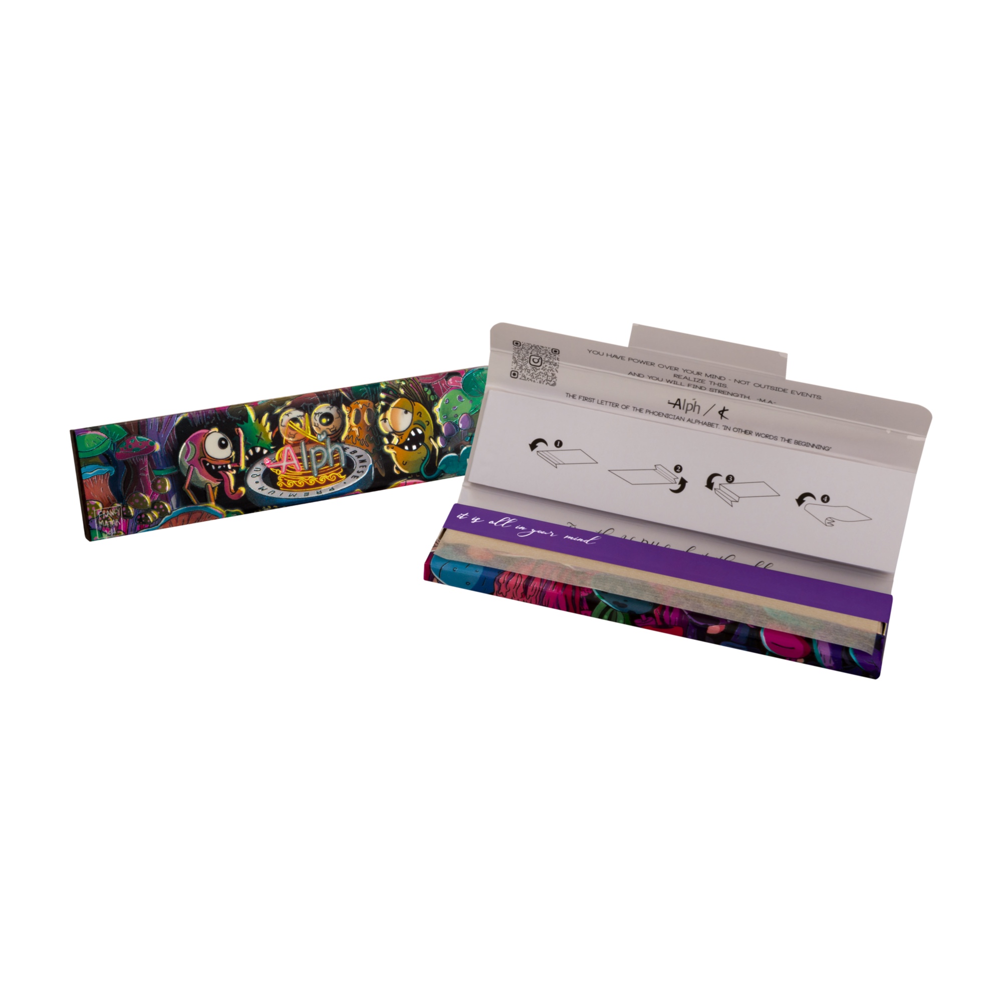 Alph King Size Brown Glow in the Dark Papers + Tips - 24 Booklets - Image 7