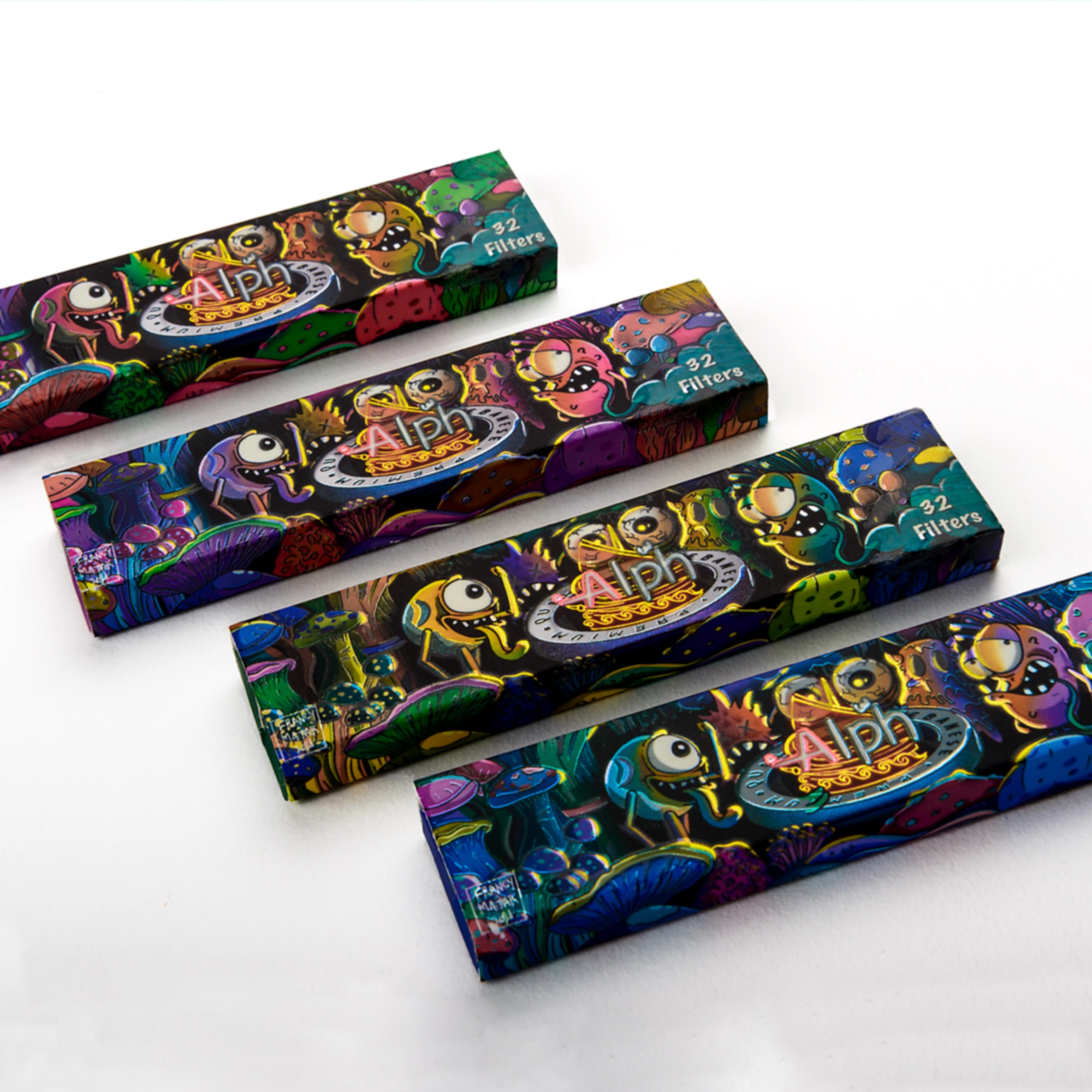 Alph King Size Brown Glow in the Dark Papers + Tips - 24 Booklets - Image 3