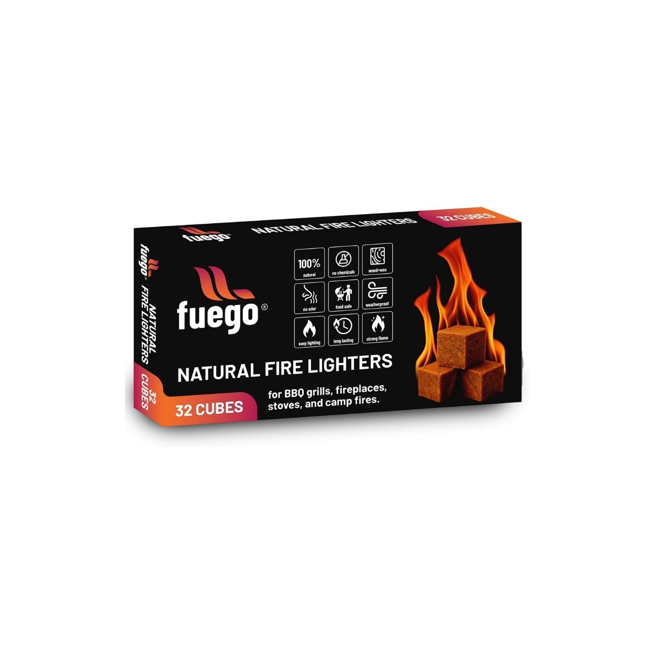 Fuego Natural Fire Lighters - 32 Cubes